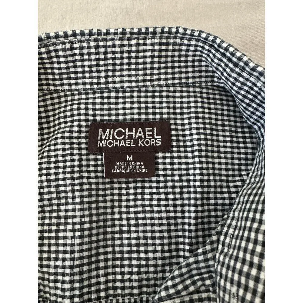 MICHAEL Michael Kors Men's Plaid Button Down Shirt sz Medium